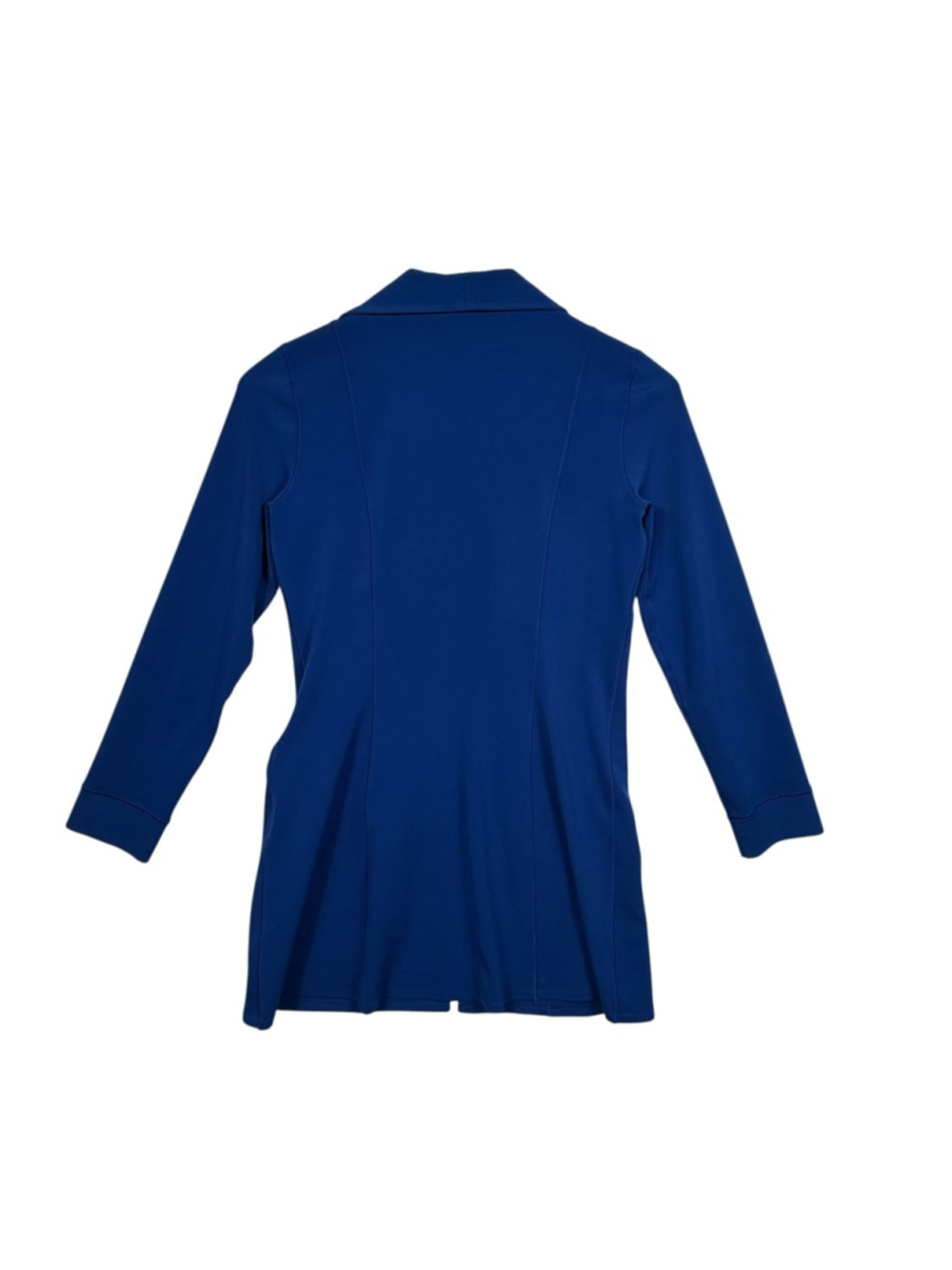 Eva Varro Barcelona Blazer Jacket Royal Blue Asymmetrical Zipper Womens Medium - Picture 3 of 7